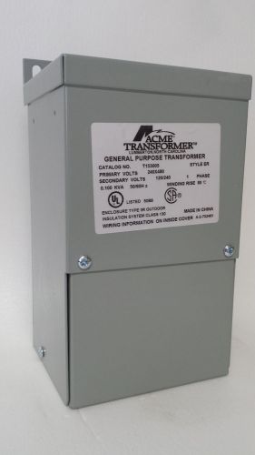 New acme transformer 4wtz9 t153005 1 single phase for sale