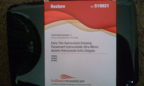 Restore Extra Thin Hydrocolloid Dressing 4&#034; x 4&#034; Part No. 519921 Qty : 5 Per Box