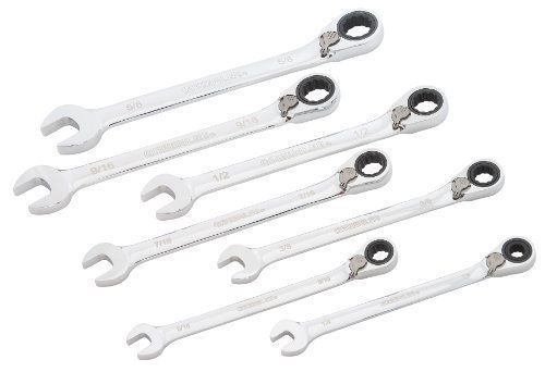 Greenlee 0354-01 Combination Ratcheting Wrench Set, Standard, 7-Piece