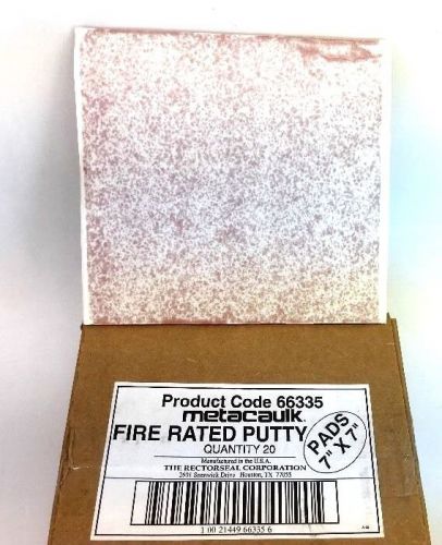 Rectorseal METACAULK 66335 Fire Rated Putty 7x7 Pads - Box of 20