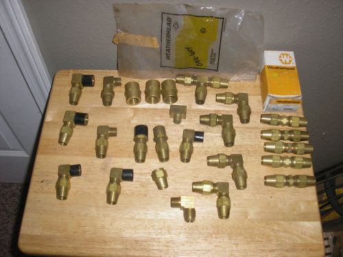 55 Weatherhead Brass Compression Hydraulic or Hose Fittings Elbows and Other