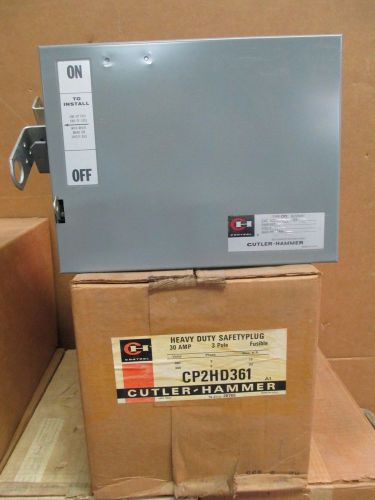 NEW CUTLER-HAMMER FUSIBLE SAFETY BUS PLUG CP2HD361 30 AMP 3 PH 480/600 V