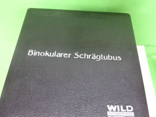 EMPTY BOX BINOKULARER SCHAEGTUBUS MICROSCOPE WILD HEERBRUGG SWISS AS IS B#AF
