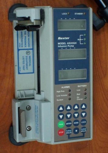 BAXTER MODEL AS20GH INFUSION PUMP !! AS20 GH  UNTESTED       L547