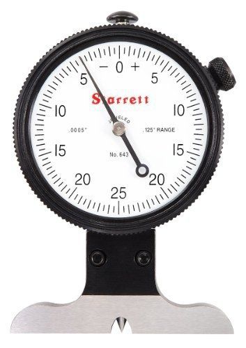Starrett 643j 643 series dial depth gauge, indicator type, 0-0.125&#034; range, for sale