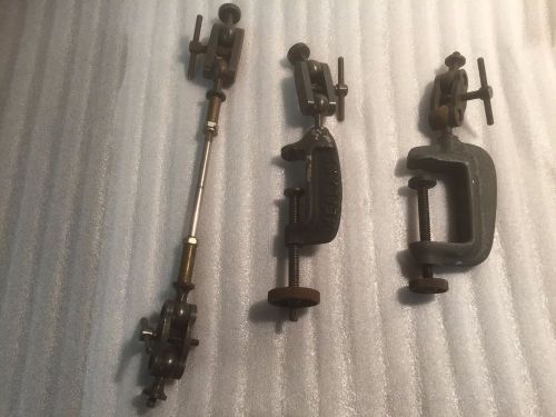 LOT OF 3 VARIOUS SIZE CLAMPS PLEASE SEE PHOTOS
