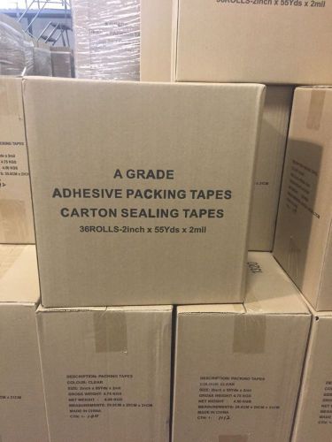 Packing Tape 36 ROLLS Clear Sealing TAPE 2 Mil Shipping Box Tape 2&#034; x 55 Yards