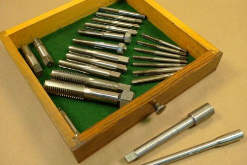 21 MACHINIST TAPS &amp; 2 EXTENSIONS machinist tools *E