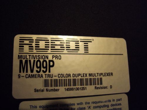 Robot Multivision Pro MV99p Color Duplex Multiplexer Works great