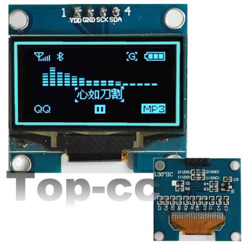 10x 1.3&#034; Blue IIC I2C Serial 128X64 OLED LCD Display Screen Module For Arduino