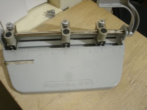 vintage 3 hole paper punch perforator adjustable beige Foothill 210 made in USA