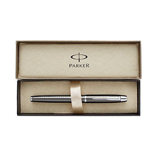 Parker Im Premium Fountain Pen Chiseled Gun Metal With Chrome Trim Medium