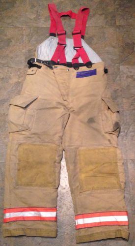 Firefighter Turnout/Bunker Pants w/ Suspenders - Cairns RS1 - 38 x 30 - 2005