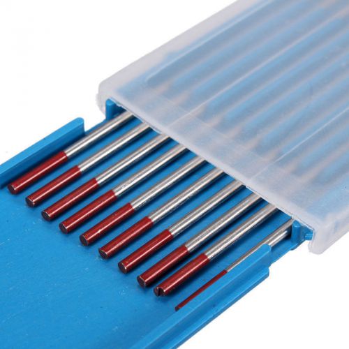 10Pcs 1.6mm x 150mm 2% Thoriated WT20 Red TIG Welding Tungsten Electrode