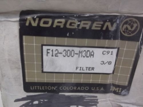 NORGREN F12-300-M3DA HYDRAULIC FILTER 25OPSI 3/8 *NEW IN A BOX*