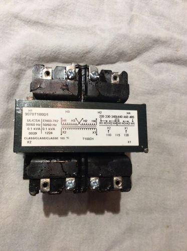 SQUARE D 9070T100D1 Control Transformer