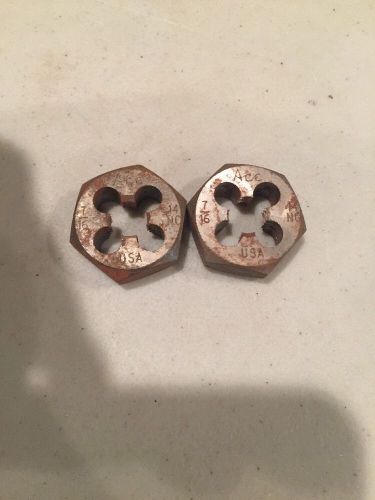 9/16-12 nc ace hanson hex die high carbon steel (2) for sale
