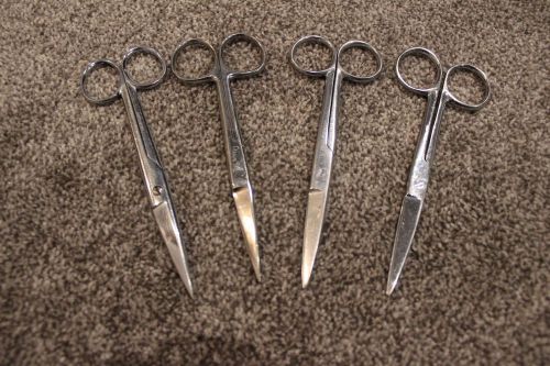 4 Operating Scissors 5.5&#034; Surgical Medical Instrument Veterinary Sharp