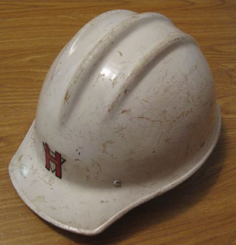 VINTAGE BULLARD 502 HANNA CONSTRUCTION FIBERGLASS HARD HAT ~ IRONWORKER&#039;S CHOICE