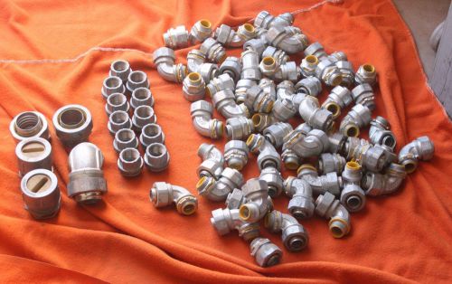 Crouse-hinds type ef liquidtite  fittings-76 pcs. assorted sizes all new-!!!!!! for sale