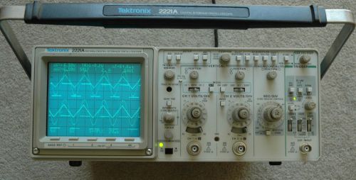Tektronix 2221A 100MHz Digital/Analog Oscilloscope, Two Probes, SN: B010568