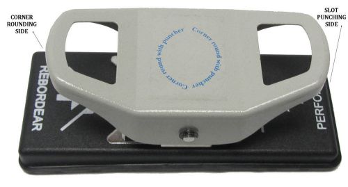 Desktop badge slot punch &amp; corner rounder 1/4” radius [new] 2-in-1 multitool for sale