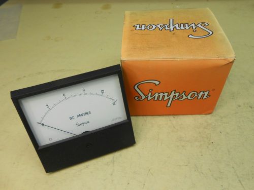 Simpson DC Amperes Meter , 0-15 , Model 2124