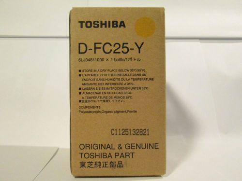 1 Genuine Toshiba D-FC25-Y DFC25Y Yellow Developer p/n 6LJ04811000