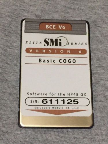 SMI BCE V6 Surveying Card + Manual for HP 48GX Calculator