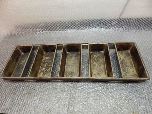 Vintage EKCO GLACO Commercial Bakery 5 Section Bread Loaf Pan 7-1/4&#034; x 3-1/2&#034;