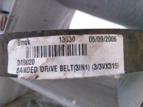 Banded Drive Belt Stock 13530 940020 3/3VX315 Free Shipping