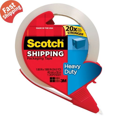 Scotch Heavy Duty Shipping Packaging Tape with Refillable Dispenser Office New