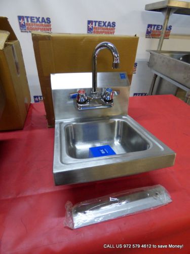 NEW BK RESOURCES Space Saver Hand Sink with faucet, Bowl 9&#034;x 9&#034; x 5&#034; BKHS-W-SS-P