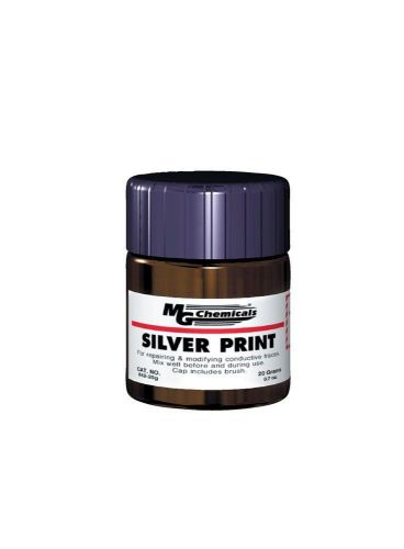 MG Chemicals 842-20G Silver Print Conductive Liquid Paint, 20g Container