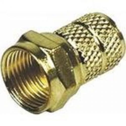 Gold Plated Twist-On F Connectors - 2 Pack Black Point TV Wire and Cable