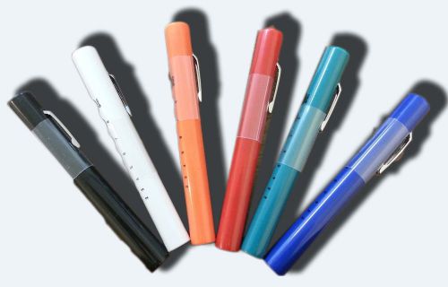 6 Color Pack Disposable Pen Light Penlight Pupil Guage