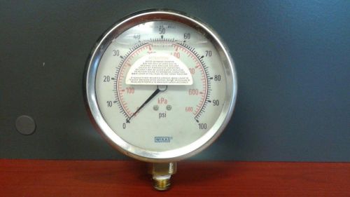 Wika Oil Filled Pressure Gauge Meter 0-100PSI