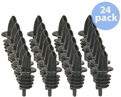 Tablecraft H35BK Free Flow Pourers, Black, 24-Pack