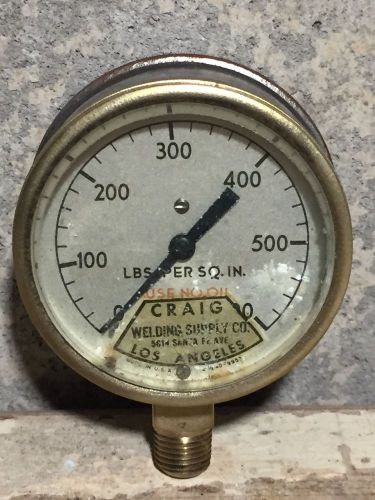 Vintage wwii era us gauge ny brass pressure gauge, steampunk part antique steam for sale
