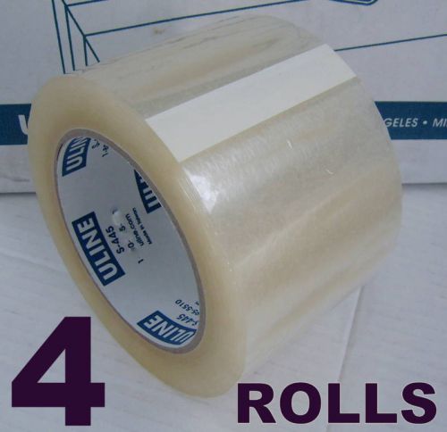 4 Rolls Uline Industrial Clear Tape 2.0 mil 3&#034; X 110 yd