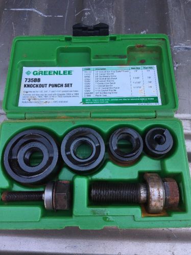 (f) GREENLEE KNOCKOUT PUNCH SET 735BB 6 PC WITH CASE