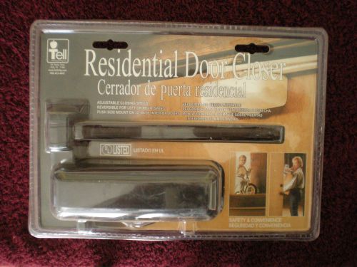 Tell dc-100079 residential door closer, brown ul listed, new in factory package. for sale