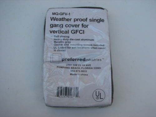 Preferred Weather Proof Single Gang Covers MQ-GFV-1