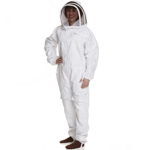 Full body professional protect cotton beekeeping suit supporting veil hood l-2xl for sale