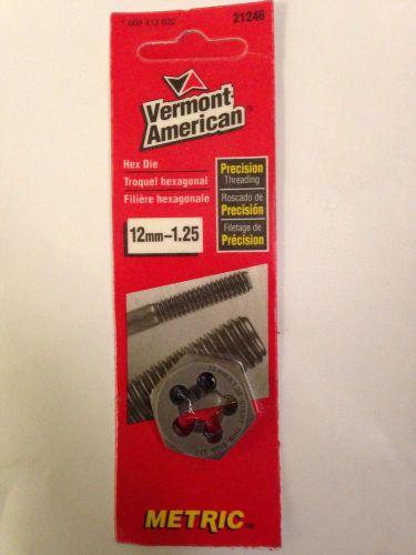 Vermont American 21246 12mm to 1.25 High Carbon Steel Metric Die