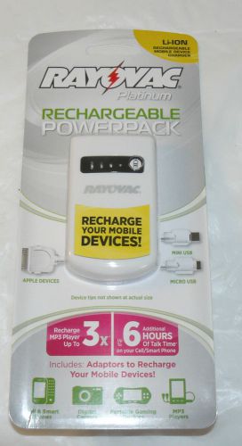 Rayovac Platinum Rechargeable PowerPack Mobile Portable Device Charger #PS60