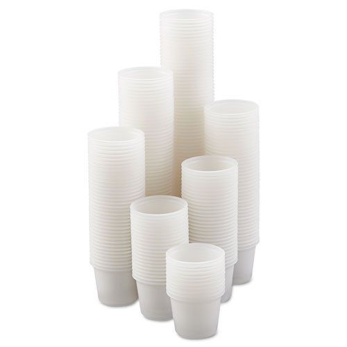 2000 ct. 1oz. Jello Shots Plastic Souffle Take Out Sauce Dipping Portion Cups