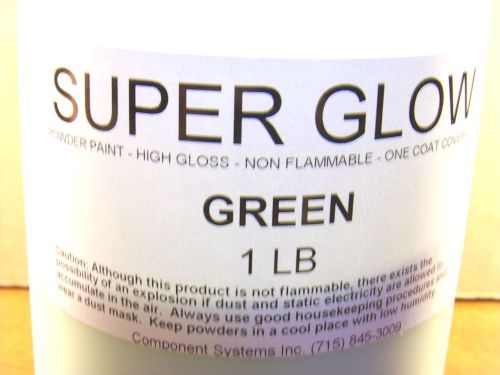 1 POUND - SUPER GLOW GREEN - PRO TEC  POWDER PAINT