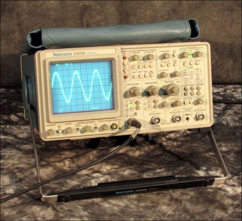 Tektronix 2465B 4-Channel, 400 MHz Oscilloscope w/ 4 Probes &amp; Manual
