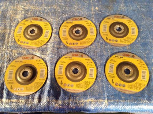 CGW 36189 Depressed Center 6&#034; x 1/8&#034; x 7/8  Type 27 Grinding Disks Lot of 6